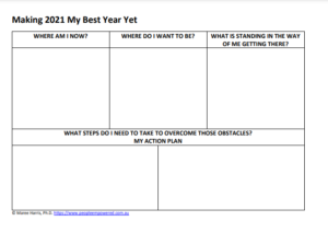 Making 2021 The Best Year Yet Worksheet