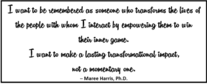 Maree Harris, Ph.d. Mentoring Impact